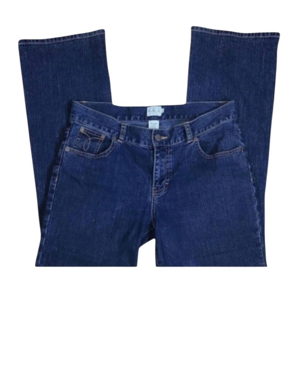 Calvin Klein Dark Wash Mid Rise Bootcut Jeans Size 7 - Picture 7 of 9